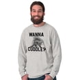 thumbnail image 1 of Wanna Cuddle Porcupine Animal Lover Plus Size Long Sleeve Graphic Tee Shirt Brisco Brands 2X, 1 of 5