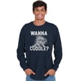 thumbnail image 1 of Wanna Cuddle Porcupine Animal Lover Plus Size Long Sleeve Graphic Tee Shirt Brisco Brands 2X, 1 of 5