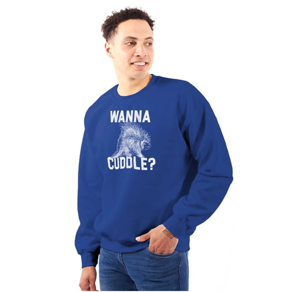 Wanna Cuddle Porcupine Animal Lover Unisex Plus Size Sweatshirt Brisco Brands 3X