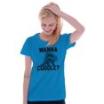 thumbnail image 1 of Wanna Cuddle Porcupine Animal Lover Womens Fitted Plus Size Graphic Tee Brisco Brands 2X, 1 of 4