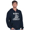 thumbnail image 1 of Wanna Cuddle Porcupine Animal Lover Zip Up Hoodie Men's Women's Brisco Brands M, 1 of 6