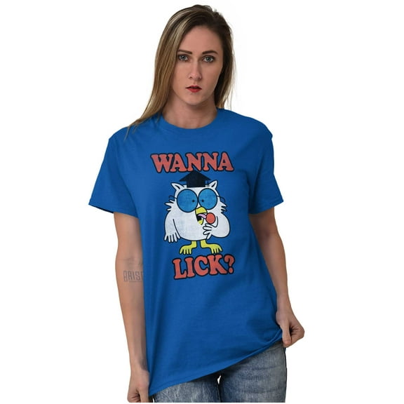 Wanna Lick Funny Mr. Owl Tootsie Pop Men's Graphic T Shirt Tees Brisco Brands L