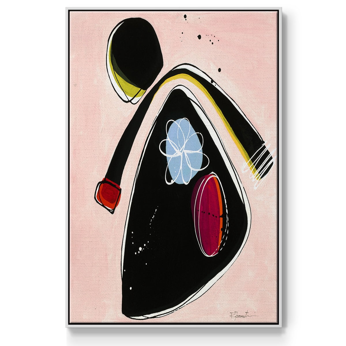 Wanna Play? II Framed Premium Gallery Wrapped Canvas - Ready to Hang - 25 x 37 - White Floating Frame