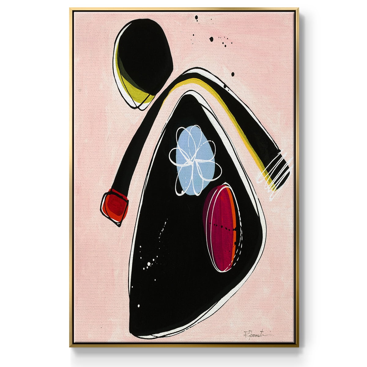 Wanna Play? II Framed Premium Gallery Wrapped Canvas - Ready to Hang - 27 x 41 - Gold Floating Frame