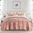 thumbnail image 1 of WannaToo Cotton Bedspread Quilt Set for All Season, Pink Patchwork, Queen, 1 of 8