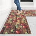 thumbnail image 1 of WannaToo Kitchen Mats 2Pcs, Anti Fatigue Kitchen Rugs and Mats, Non-slip Cushioned Floor Comfort Mat for Kitchen, Doorway, Sink, Laundry, 17"x27"+17"x47",Apples, 1 of 8