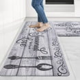 thumbnail image 1 of WannaToo Kitchen Mats 2Pcs, Anti Fatigue Kitchen Rugs and Mats, Non-slip Cushioned Floor Comfort Mat for Kitchen, Doorway, Sink, Laundry, 17"x27"+17"x47",Spoon and Fork, 1 of 8