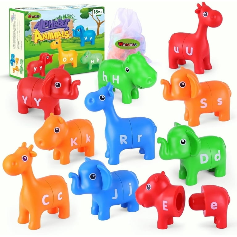 Wanonoo Montessori Alphabet Learning Toys, Dinosaur Toys for Kids