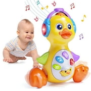 Wanonoo Crawling Duck Baby Toy, Dancing Tummy Time Infant Toys 0-3-6 6-12 12-18 Months with Music & Light, Educational Learning Toys for Toddlers, Birthday Gifts 1 Year Old Boy Girl