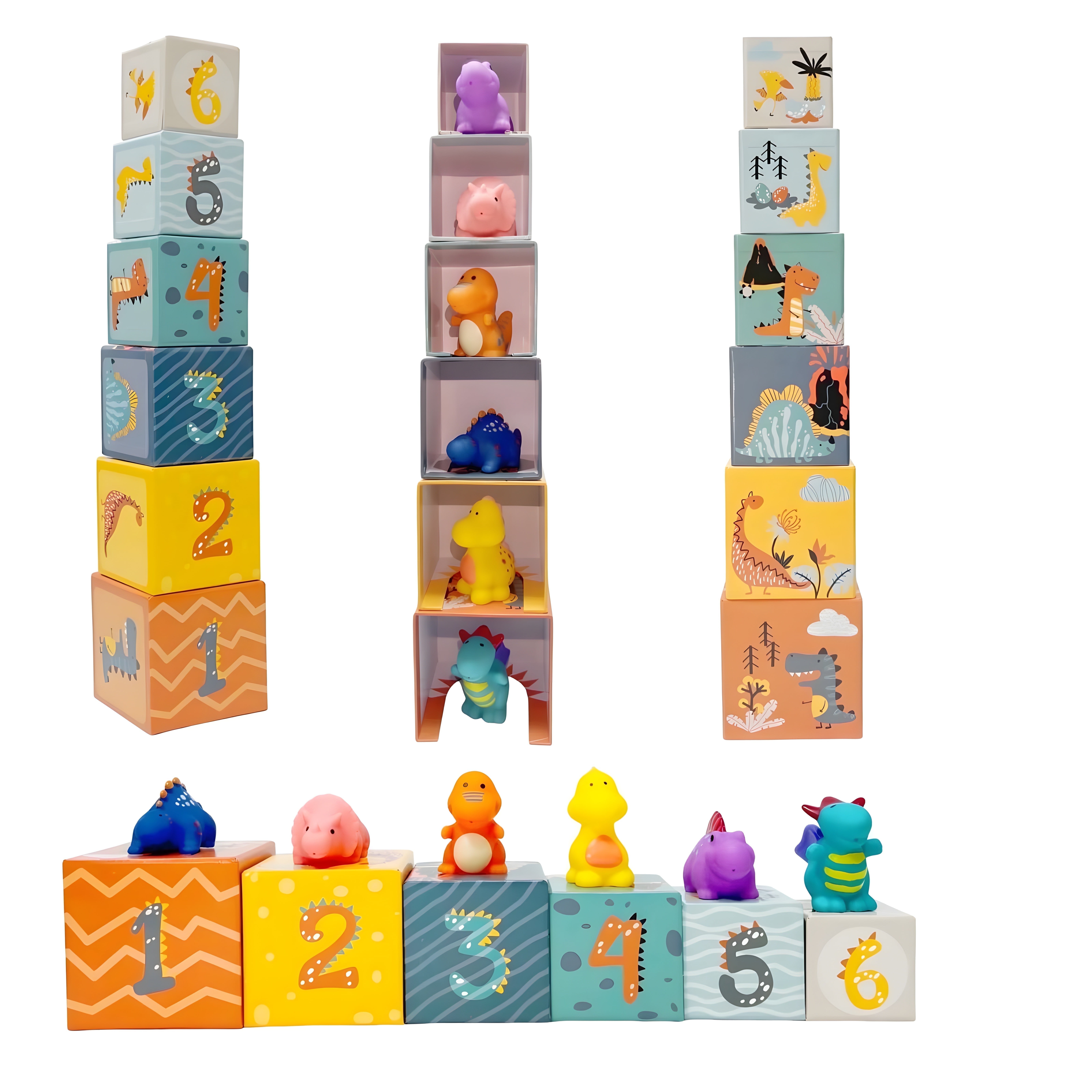 Wanonoo Dinosaur Sorting Stacking Toy for Preschool Learning - Walmart ...