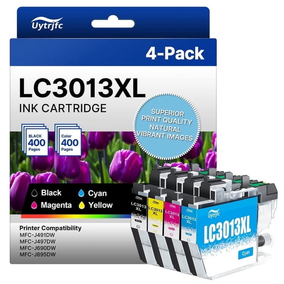 LC3013XL Ink Cartridges Compatible for LC3013 LC-3013 LC-3011 LC3011 to ues with MFC-J491DW MFC-J497DW MFC-J895DW MFC-J690DW Printer(4 pack)