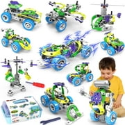 Wanonoo Engineering Building Blocks Set, Stem Toys for 5 6 7 8 9+ Year Old Boys, Preschool Learning Toys, Educational Creative Game, Birthday Gifts for Kid Ages 5 6 7 8 Year Old Boys Girl