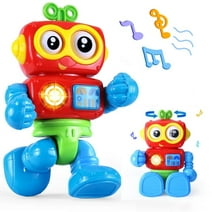 Wanonoo Toys for 1 Year Old Boy Girl Baby Robot Toy with Music & Light Interactive Motor Skill Toys 9-12-18 Months Toddler Birthday Gift