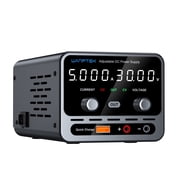 Wanptek DC Power Supply 30V 5A Adjustable High-Precision 4-Digit Display Desktop Regulated Power Supply with 18W USB Fast Charging for Laboratory and Electronics Repair