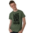 thumbnail image 1 of Want Abs Funny Working Out Cardio Gym Men's Graphic T Shirt Tees Brisco Brands X, 1 of 6