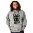 thumbnail image 1 of Want Abs Funny Working Out Cardio Gym Unisex Plus Fleece Graphic Hoodie Brisco Brands 3X, 1 of 5