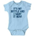 thumbnail image 1 of Want Bottle Now Cute Attitude Romper Boys or Girls Infant Baby Brisco Brands 12M, 1 of 7