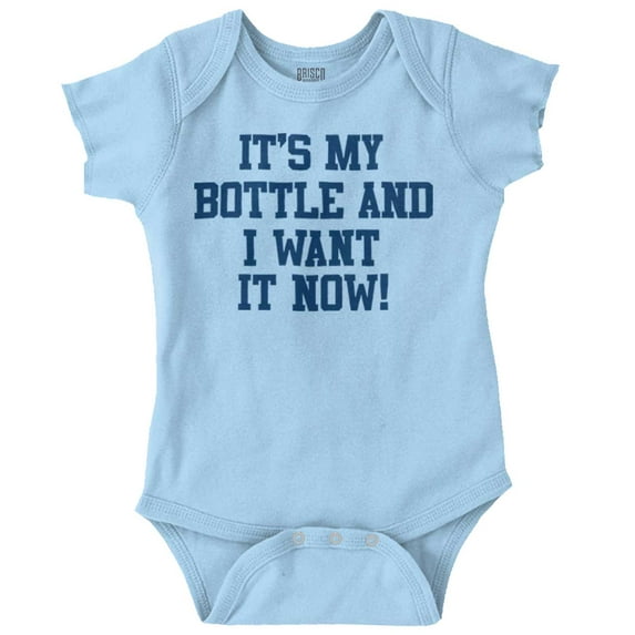 Want Bottle Now Cute Attitude Romper Boys or Girls Infant Baby Brisco Brands 24M