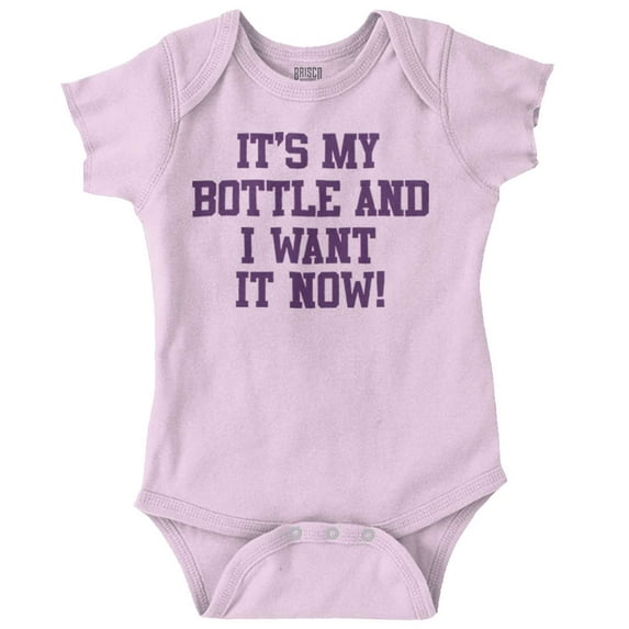 Want Bottle Now Cute Attitude Romper Boys or Girls Infant Baby Brisco Brands 6M