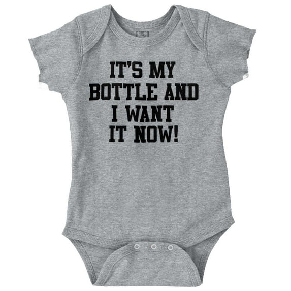 Want Bottle Now Cute Attitude Romper Boys or Girls Infant Baby Brisco Brands 6M