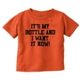 thumbnail image 1 of Want Bottle Now Cute Attitude Toddler Boy Girl T Shirt Infant Toddler Brisco Brands 12M, 1 of 6