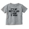 thumbnail image 1 of Want Bottle Now Cute Attitude Toddler Boy Girl T Shirt Infant Toddler Brisco Brands 4T, 1 of 6