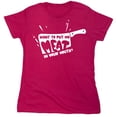 thumbnail image 1 of Want To Put My Meat Sarcastic Humor Novelty Funny Women's Casual Tees, 1 of 3