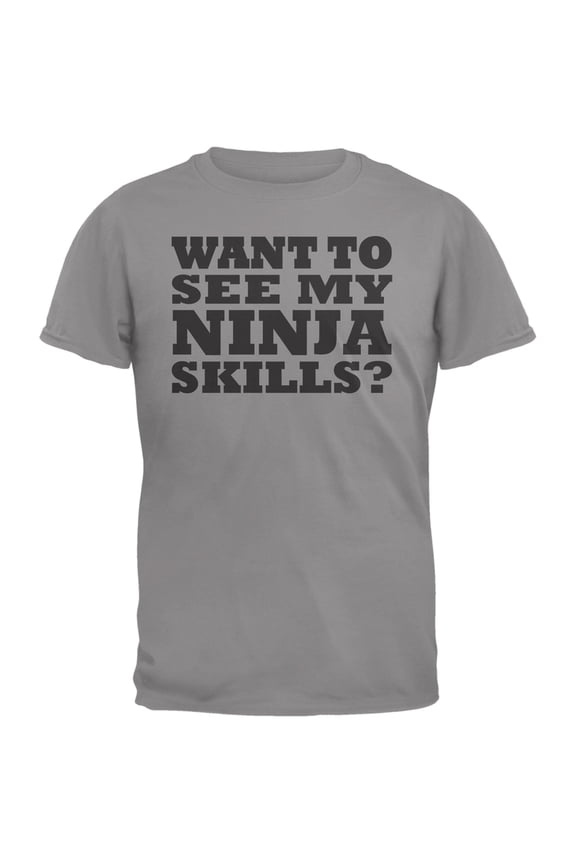 Want To See My Ninja Skills Grey Youth Flip Up T-Shirt - Youth Small
