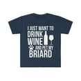 thumbnail image 1 of Want to drink wine and pet Briard Dog Owner Unisex T-shirt S-3XL Dog Lover, 1 of 2