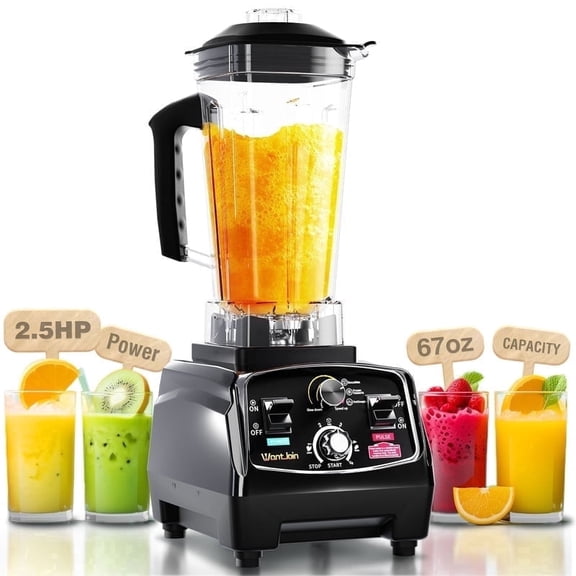 WantJoin 1800W Commercial Blender with 70oz Pitcher and Timer