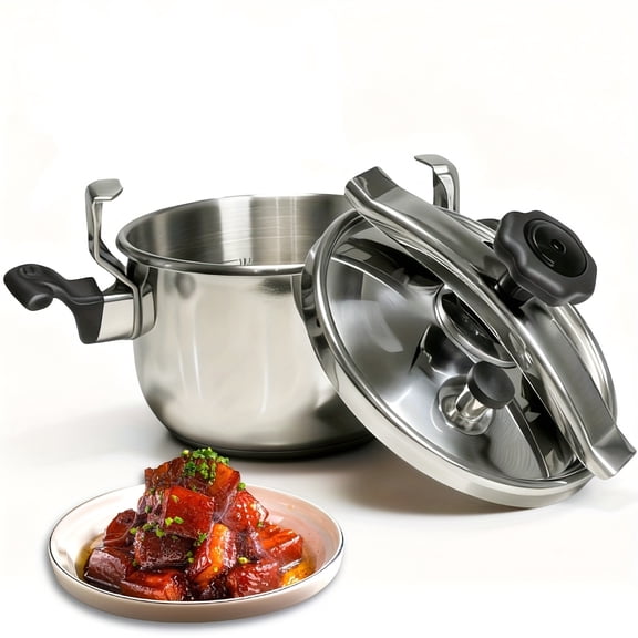 WantJoin 6Qt Pressure Cooker - 3-In-1 Stainless Steel Pressure Cooker,Compatible With Both Gas And Induction Stoves,Comes With A Release Valve And Multiple Protections