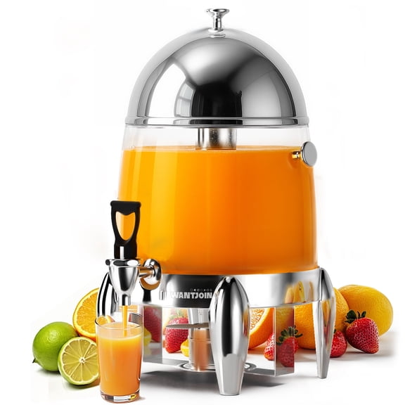 WantJoin Beverage Dispenser With Stand - 3.2 Gallon Drink Dispenser With Ice Core & Fuel Holder, Leakproof Spigot, Visible Container, Drink Dispenser For Cold & Hot Drink Parties Gathering Cafeteria