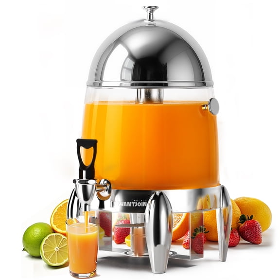 WantJoin Beverage Dispenser With Stand - 3.2 Gallon Drink Dispenser With Ice Core & Fuel Holder, Leakproof Spigot, Visible Container, Drink Dispenser For Cold & Hot Drink Parties Gathering Cafeteria