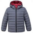 thumbnail image 1 of Wantdo Big Boy's Winter Jacket Windproof Winter Coat Lightweight Puffer Jacket Gray 14/16, 1 of 11