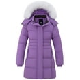 thumbnail image 1 of Wantdo Big Girl's Jacket Quilted Winter Coat Waterproof Jacket Puffer Jacket Light Purple 18/20, 1 of 9