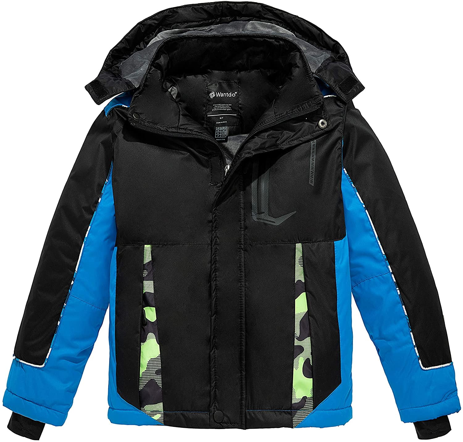 Wantdo Boy s Quilted Skiing Coat Kid s Water Resistant