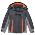 thumbnail image 1 of Wantdo Boy's Waterproof Ski Jacket Warm Winter Snow Coat Hooded Raincoats Grey 10/12, 1 of 7