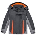 thumbnail image 1 of Wantdo Boy's Waterproof Ski Jacket Warm Winter Snow Coat Hooded Raincoats Grey 10/12, 1 of 10