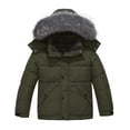 thumbnail image 1 of Wantdo Boy's Winter Coat Thick Puffer Jacket Windproof Outerwear Coat Army Green 8, 1 of 6