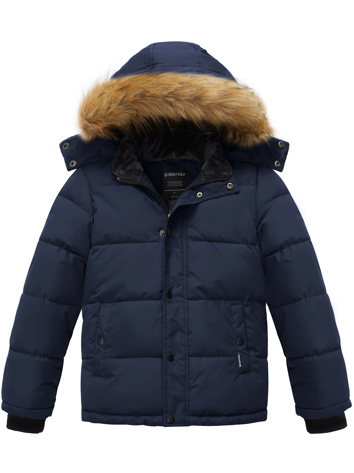 dark blue bubble coat