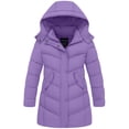 thumbnail image 1 of Wantdo Big Girl's Jacket Warm Winter Coat Heavyweight Winter Jacket Mid-length Coat Purple 18/20, 1 of 8