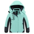 thumbnail image 1 of Wantdo Girl's Hooded Skiing Jackets Kid's Waterproof Raincoats Rose Red Size 8, 1 of 10