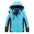 thumbnail image 1 of Wantdo Girl's Hooded Skiing Jackets Kid's Waterproof Raincoats Rose Red Size 8, 1 of 9
