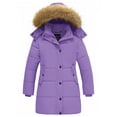 thumbnail image 1 of Wantdo Girl's Puffer Coat Waterproof Winter Coat Quilted Puffer Jacket Purple Size 10/12, 1 of 9