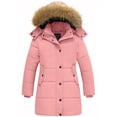 thumbnail image 1 of Wantdo Girl's Puffer Jacket Waterproof Winter Coat Hooded Outerwear Coats Pink 10/12, 1 of 11