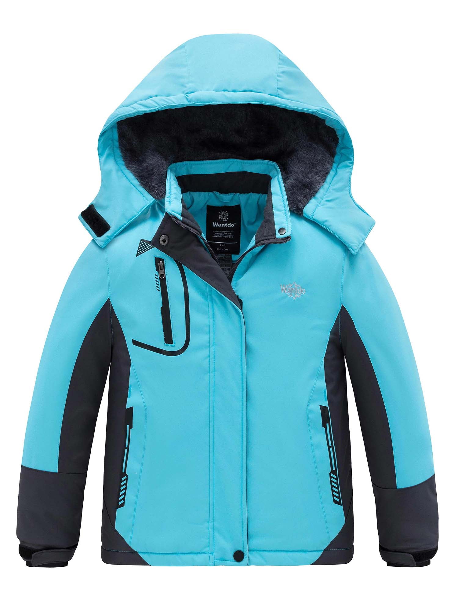 Wantdo Girl's Waterproof Winter Coats Ski Jacket Warm Windbreaker Light ...
