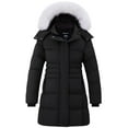 thumbnail image 1 of Wantdo Girl's Winter Coat Padded Winter Jacket Windproof Winter Parka Jacket with Hood Black 10/12, 1 of 9