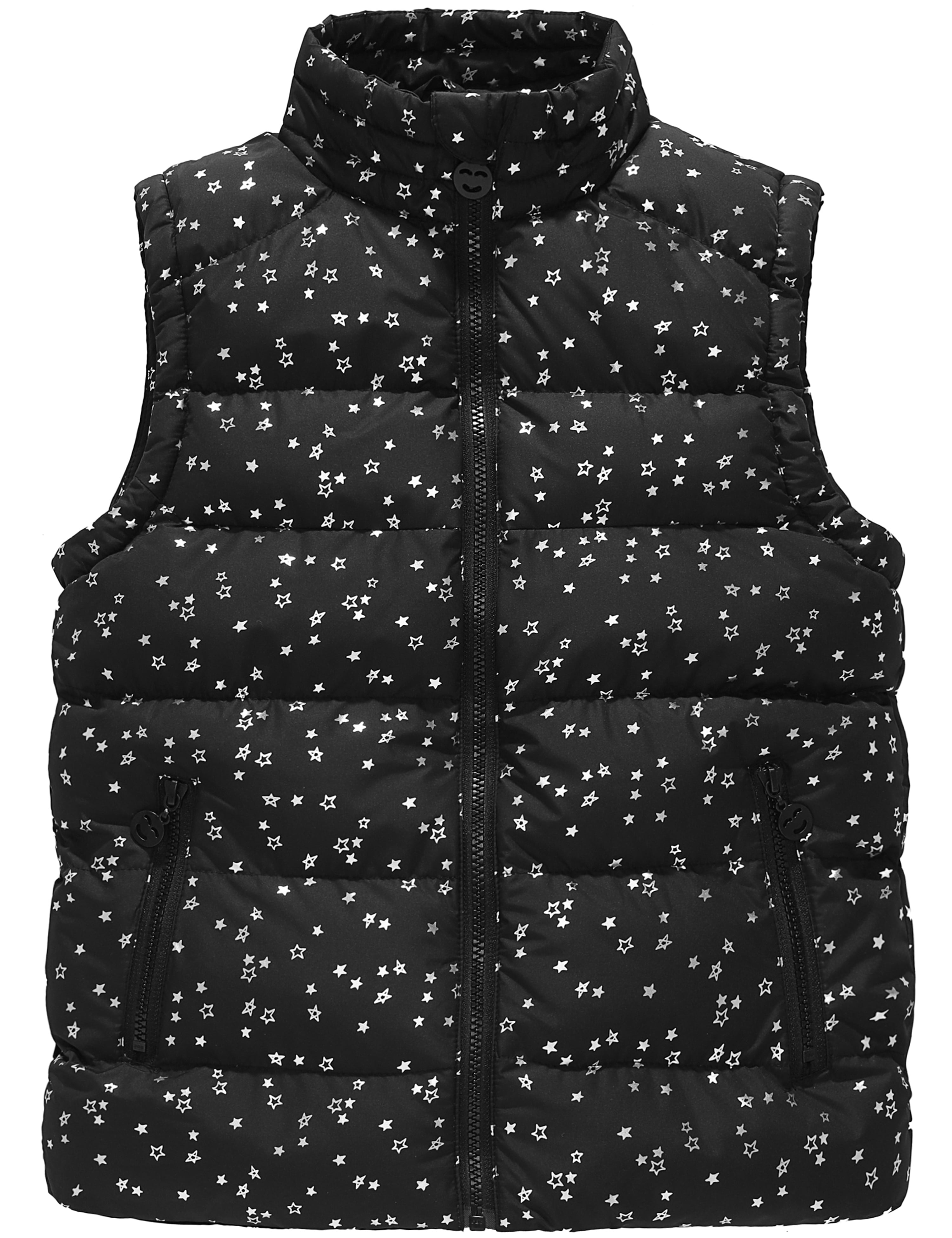 Wantdo Girl's Winter Coat Puffer Fleece Vest Warm Outdoor Jacket Black