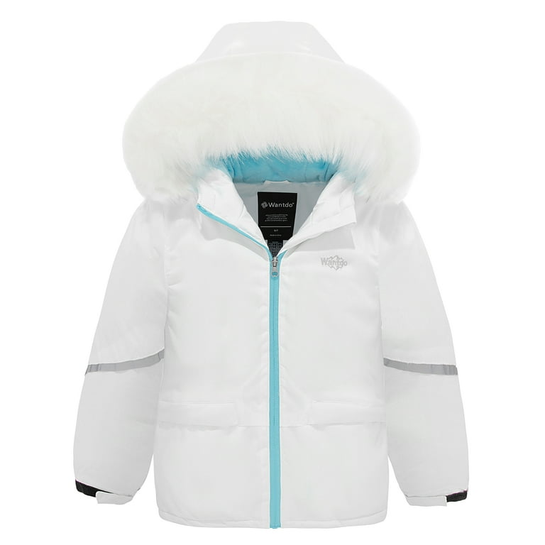 Wantdo Girl s Winter Coat Waterproof Ski Jacket Warm Fleece Winter Coat Beige Size 10 12 Walmart