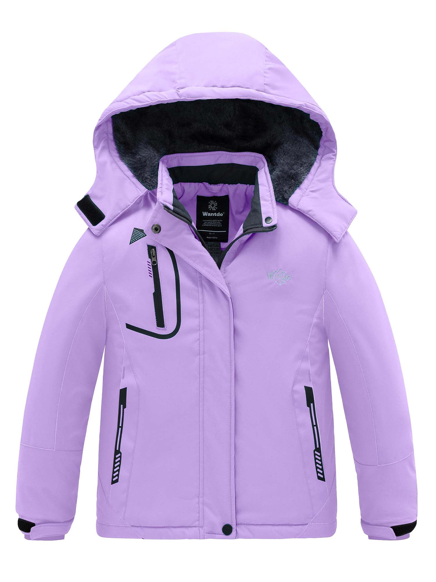 Wantdo Girl's Winter Coats Waterproof Snow Jacket Windproof Ski Coat ...